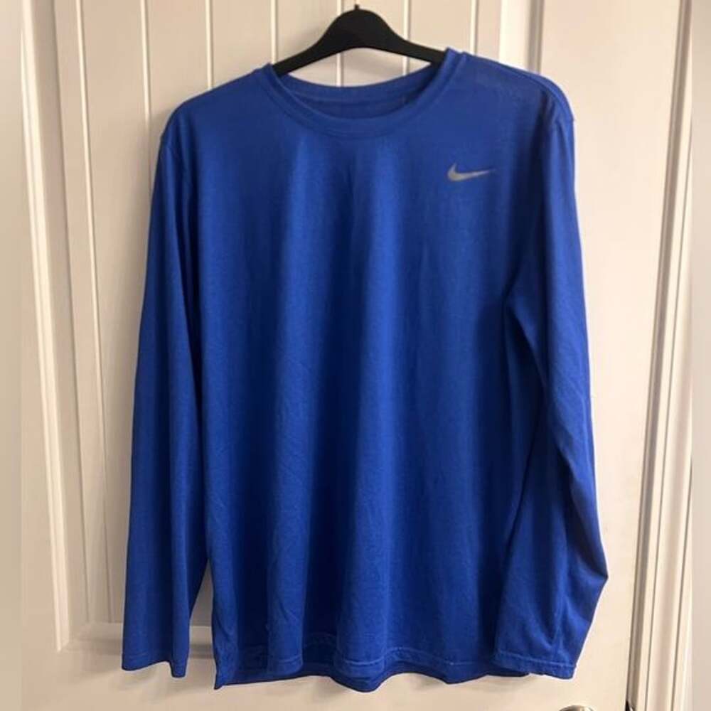 Nike Dri-Fit Long Sleeve Blue Athletic Shirt – Men’s XL